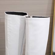 Versace Pin-Point Knee-High Boots White - 5