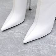 Versace Pin-Point Knee-High Boots White - 2