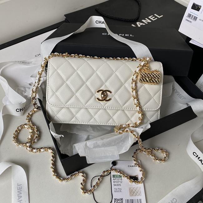Chanel Should Bag White AP3318 Size19xxcm - 1