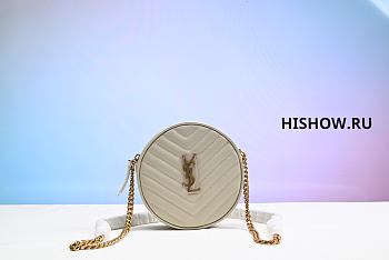Mini Circle LV Bag White 