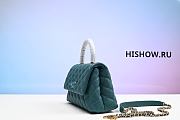 Chanel Mint Coco Handle Flap Bag 24x6x14cm - 4