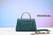 Chanel Mint Coco Handle Flap Bag 24x6x14cm - 3