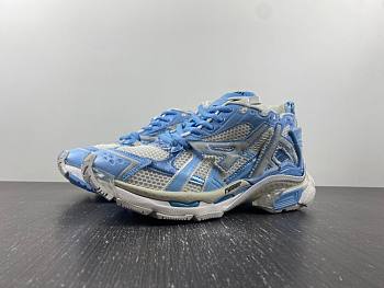 Balenciaga Runner White Blue 677403 W3RB2 9744