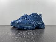 Balenciaga Triple S Rubber Sneaker Blue 734954 W2PAA 4000 - 1