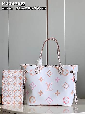 Louis Vuitton Neverfull Bag Orange 31x28x14cm