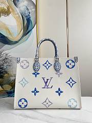 Louis Vuitton OnTheGo Bag Blue Size 35x27x14CM - 3