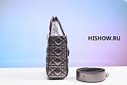 Dior Lady Tote Metallic Grey Cannage Size 24x12x20CM - 4
