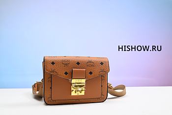MCM Patricia Crossbody in Visetos Brown 21x14x5CM