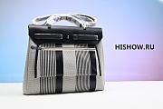 Hermes Grey Black Canvas Herbag Zip 39 Tote Bag 39x13x35CM - 4