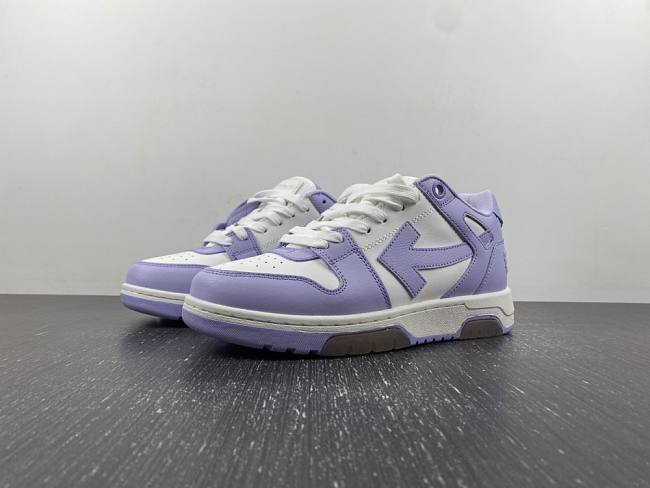 OFF-WHITE Out Of Office Calf Leather White Lilac - 1