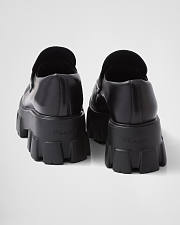 Prada Brushed Leather Monolith Loafers Black  - 4