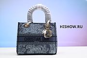 Dior Lady D-Lite Bag Denim Blue 24 x 21 x 12 cm - 1