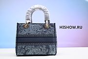 Dior Lady D-Lite Bag Denim Blue 24 x 21 x 12 cm - 2