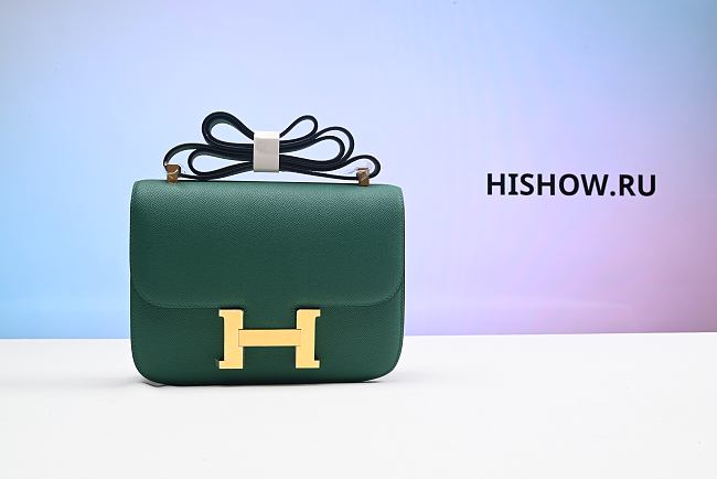 Hermès Constance 18 Espom Vert Jade Size 18x14x4cm - 1