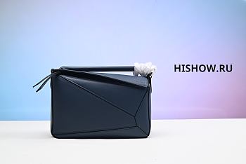 Loewe Puzzle Small Leather Bag Blue