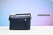 Loewe Puzzle Small Leather Bag Blue - 5