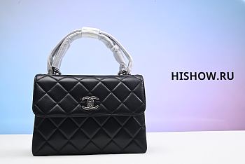 Chanel Flap Bag Lambskin Black 17x25x12cm