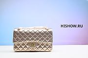 Chanel Flap Bag Metallic Lambskin Rose 20x12x6cm - 1
