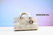 Dior Lady Medium Beige Canvas Size 26x13x5CM - 1