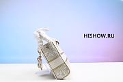 Dior Lady Medium Beige Canvas Size 26x13x5CM - 5