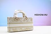Dior Lady Medium Beige Canvas Size 26x13x5CM - 3