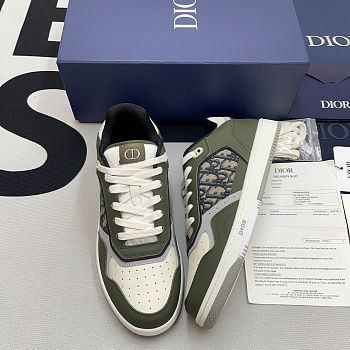 Dior B27 Low Olive Cream Beige Black Dior Oblique Jacquard