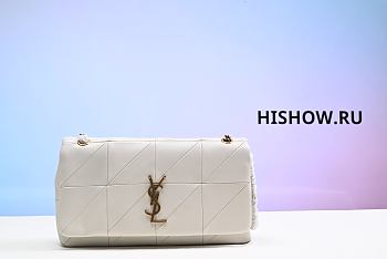 YSL White Jamie Medium Shoulder Bag Size 25x6x15CM