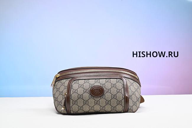 Gucci Interlocking G Belt Bag Brown Beige Size 20x12CM - 1