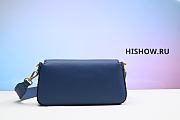 Fendi Baguette Selleria Blue Size 27x15x6CM - 4