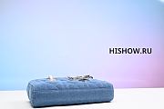 Dior Lady D Joy Blue Denim Macrocannage Size 26x14x6CM - 5