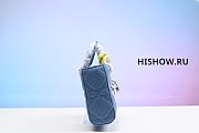 Dior Lady D Joy Blue Denim Macrocannage Size 26x14x6CM - 4