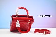 Dior Lady Red Cannage Patent Leather 15x16x7cm - 2