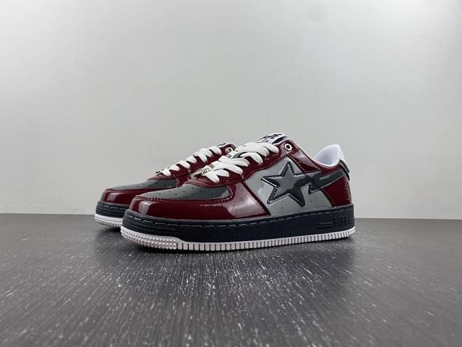 A Bathing Ape Bape Sta Nostalgic Burgundy Grey 1I80-191-006 - 1