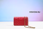 Gucci GG Marmont Red Leather 18X10X5cm - 3