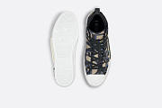 Dior B23 High-Top Sneaker Beige and Black Maxi Dior Oblique Jacquard - 4