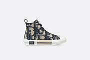 Dior B23 High-Top Sneaker Beige and Black Maxi Dior Oblique Jacquard - 3