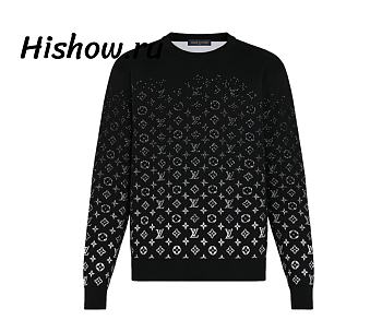 Louis Vuitton Black & White Gradient Monogram Sweater
