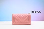 Chanel Pink Lambskin Shoulder Bag 25x17x7cm - 5