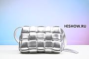 Bottega Veneta Padded Cassette Crossbody Bag Silver - 1