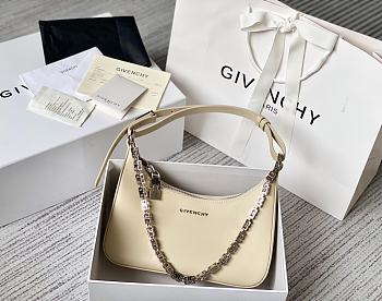 Givenchy Out Bag in Shiny Leather with Chain Beige Size 25x7x12cm