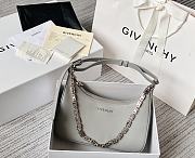 Givenchy Out Bag in Shiny Leather with Chain Grey Size 25x7x12cm - 1