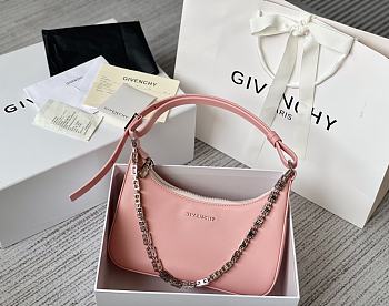 Givenchy Out Bag in Shiny Leather with Chain Pink 25x7x12cm