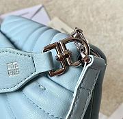 Givenchy 4G Soft Bag in Quilted Leather with Chain Blue 25x15x6cm  - 4