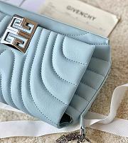Givenchy 4G Soft Bag in Quilted Leather with Chain Blue 25x15x6cm  - 5