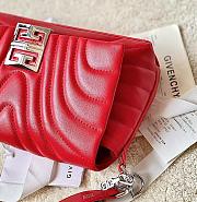 Givenchy 4G Soft Bag in Quilted Leather with Chain Red 25x15x6cm  - 5