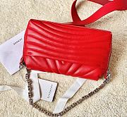 Givenchy 4G Soft Bag in Quilted Leather with Chain Red 25x15x6cm  - 3