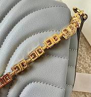 Givenchy 4G Soft Bag in Quilted Leather with Chain Stone Grey 25x15x6cm  - 5