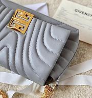 Givenchy 4G Soft Bag in Quilted Leather with Chain Stone Grey 25x15x6cm  - 6