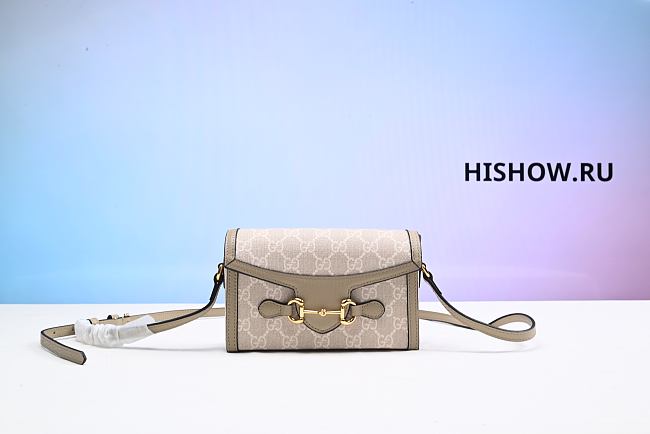 Gucci Horsebit 1955 Mini Bag Beige 18x12x5cm - 1