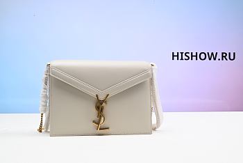 YSL Cassandra Medium Chain Bag White Size 22x16x5cm